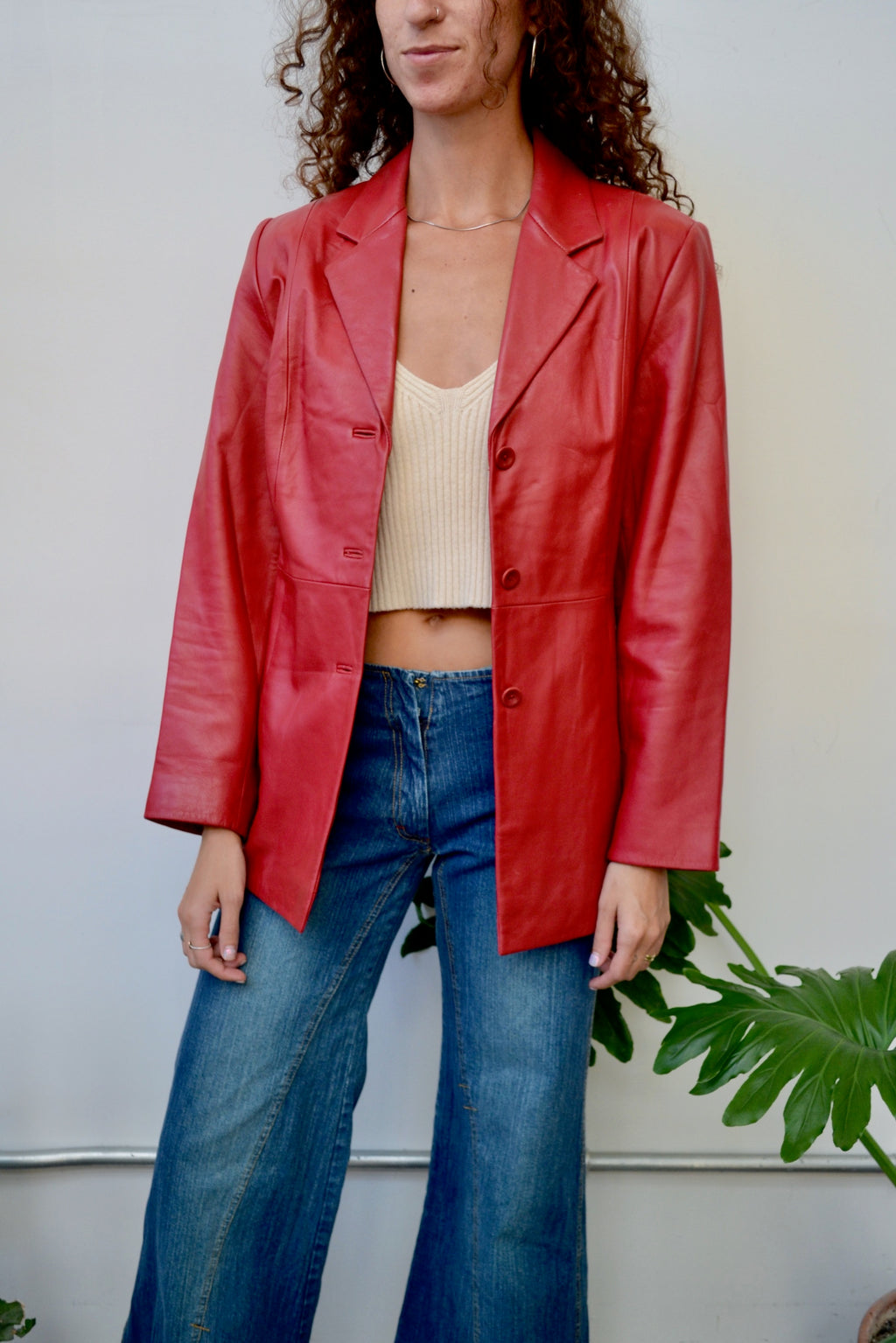 Nineties Red Leather Jacket