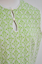 60s Green Patterned House Dress