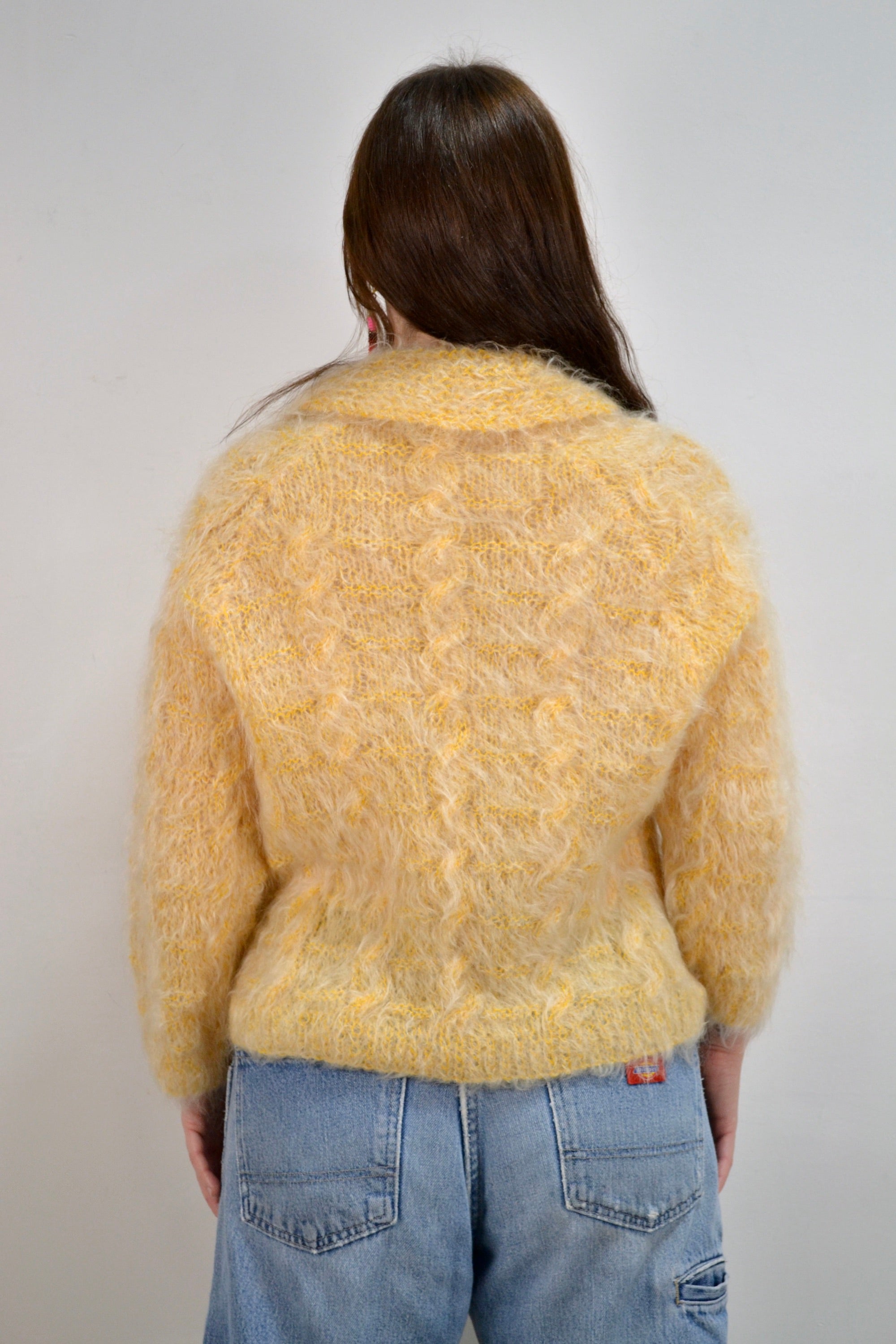 Banana Cream Mohair Cardi