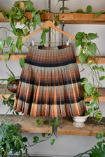 Halloween-y Plaid Pleated Reversible Skirt