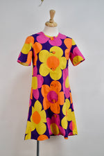 60's Mod Big Ol' Floral Dress