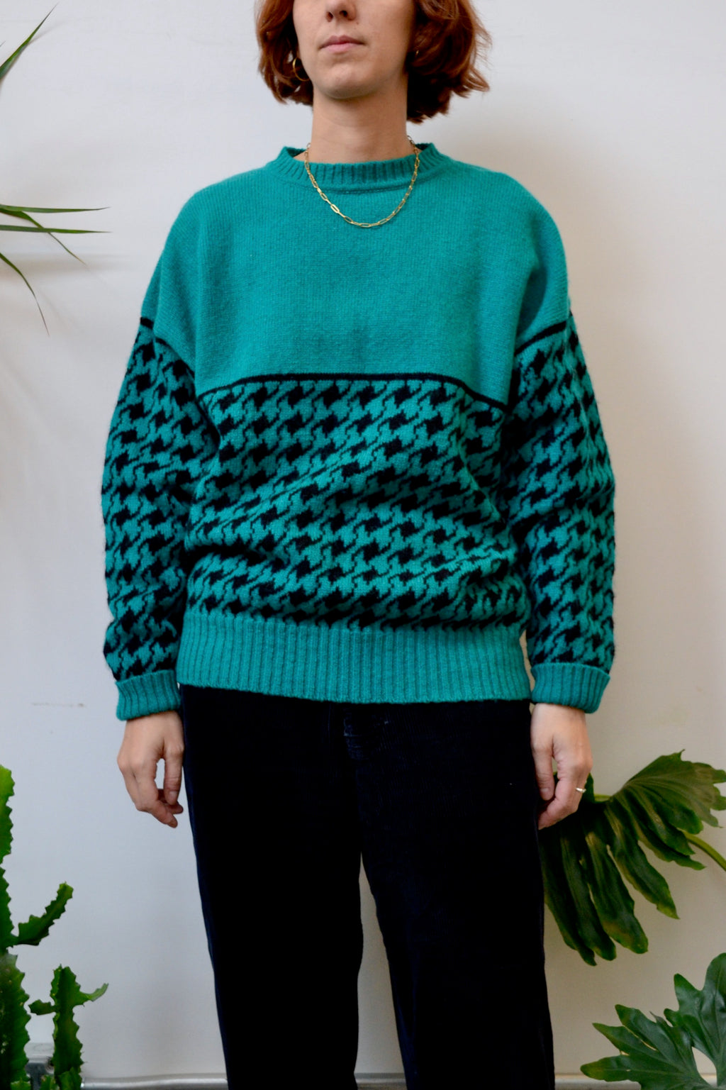 Eighties Houndstooth Sweater