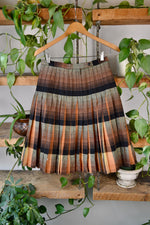 Halloween-y Plaid Pleated Reversible Skirt