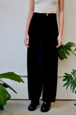 Black Velvet Trousers
