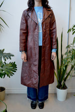 Sangria Leather Trench