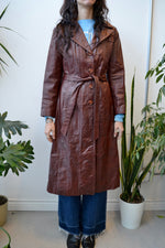 Sangria Leather Trench
