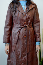 Sangria Leather Trench