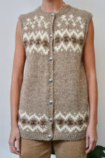 Fair Isle Icelandic Wool Sweater Vest