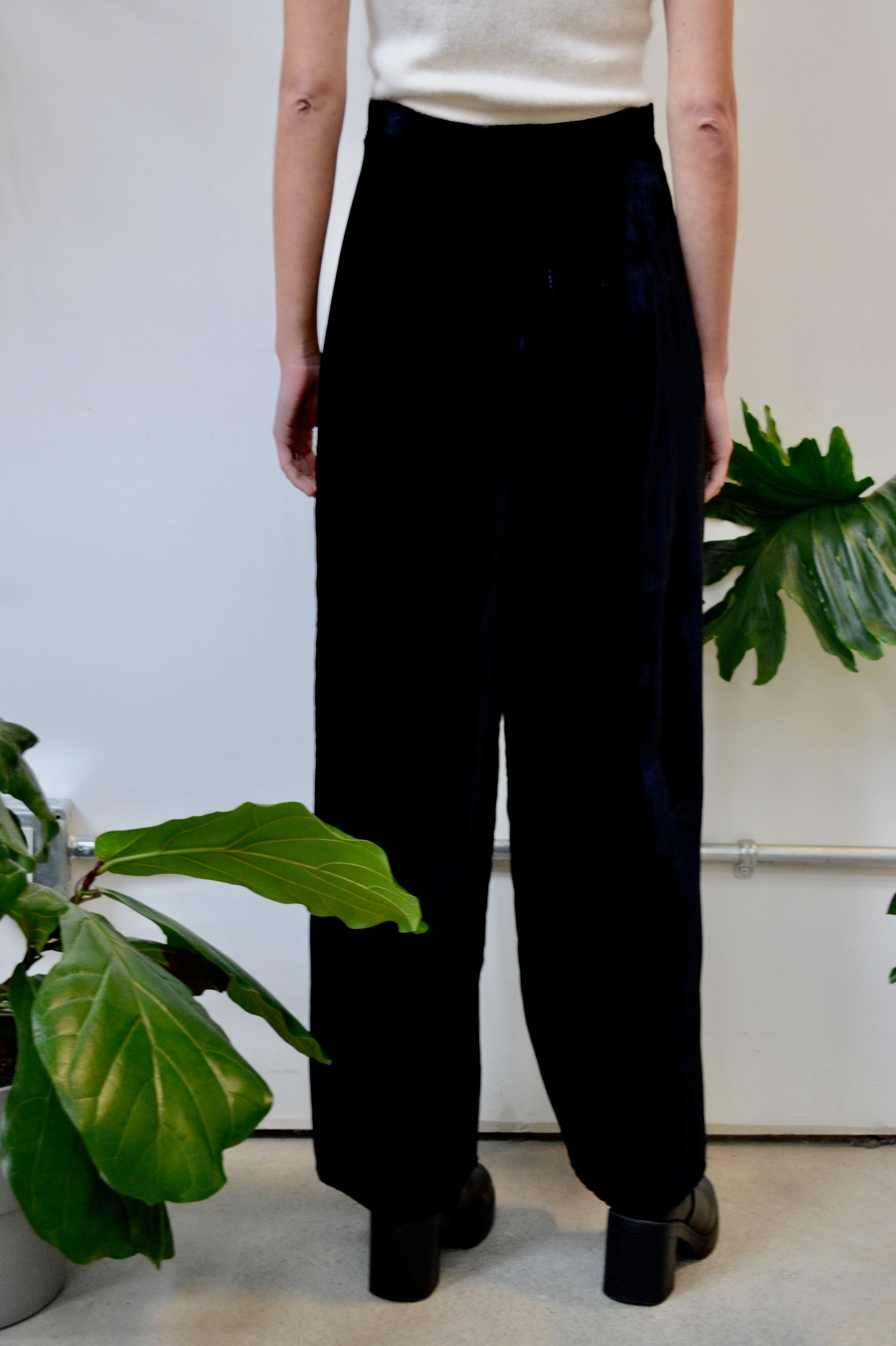 Black Velvet Trousers