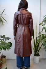 Sangria Leather Trench