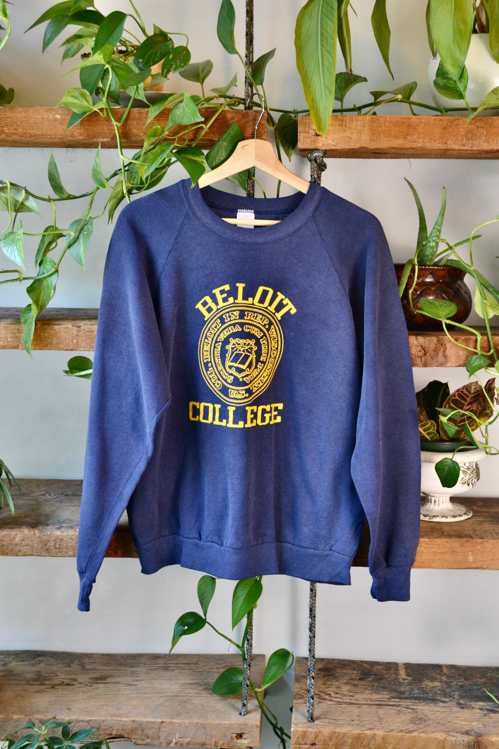 80s Beloit College Raglan Crewneck