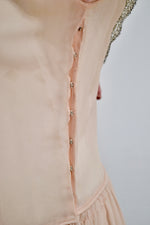 Stunning Twenties Peachy Sheer Tiered Sailor Dress