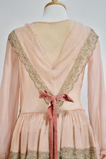 Stunning Twenties Peachy Sheer Tiered Sailor Dress