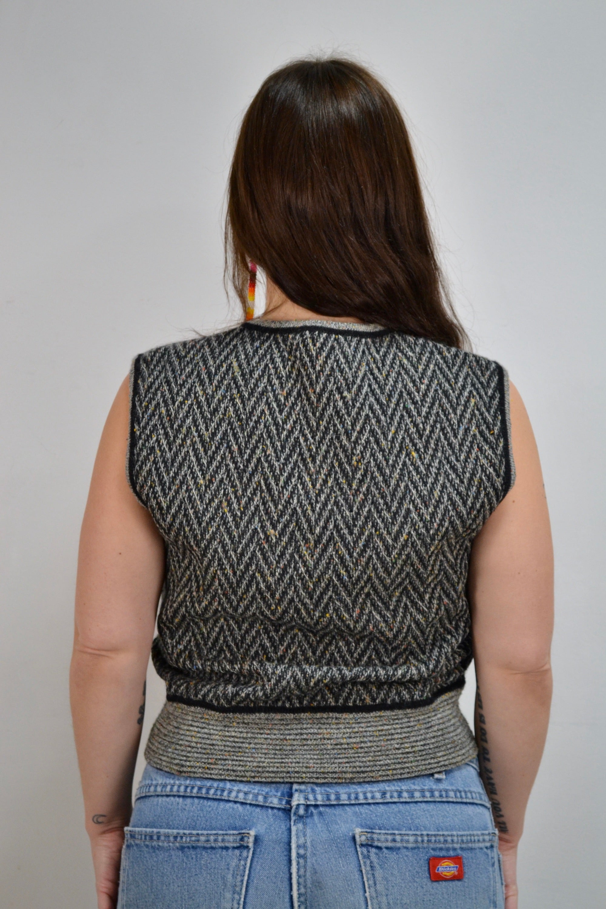 Designer Knit Sweater Vest