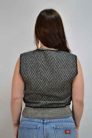 Designer Knit Sweater Vest