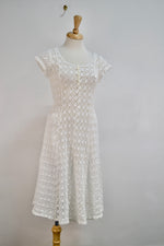 White Crochet Summer Dress