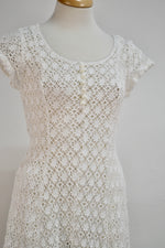White Crochet Summer Dress