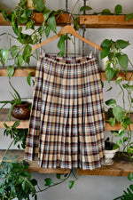 80s Pleated Wool Skirt