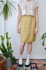 Butterscotch Plaid Pencil Skirt