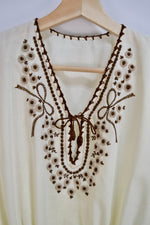 Vintage Floral Embroidered Peasant Blouse