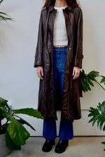Chocolate Leather Trench