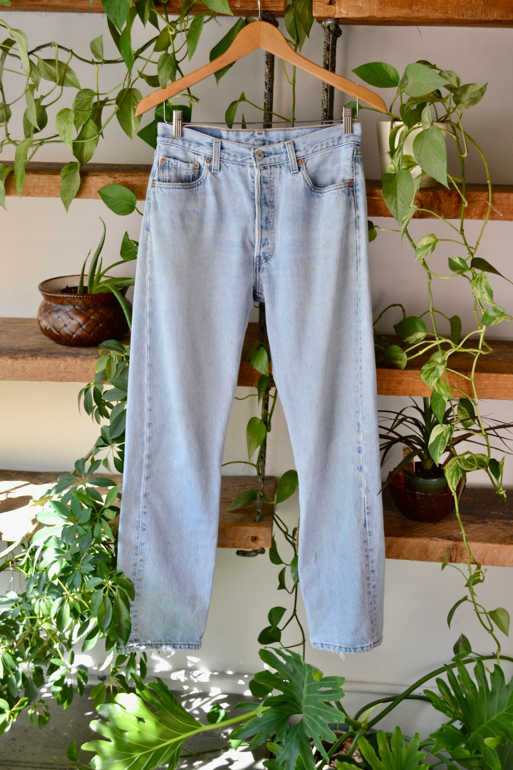 Light Wash Levi Button Fly's