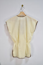 Vintage Floral Embroidered Peasant Blouse