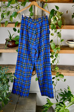 Blue Plaid Trousers