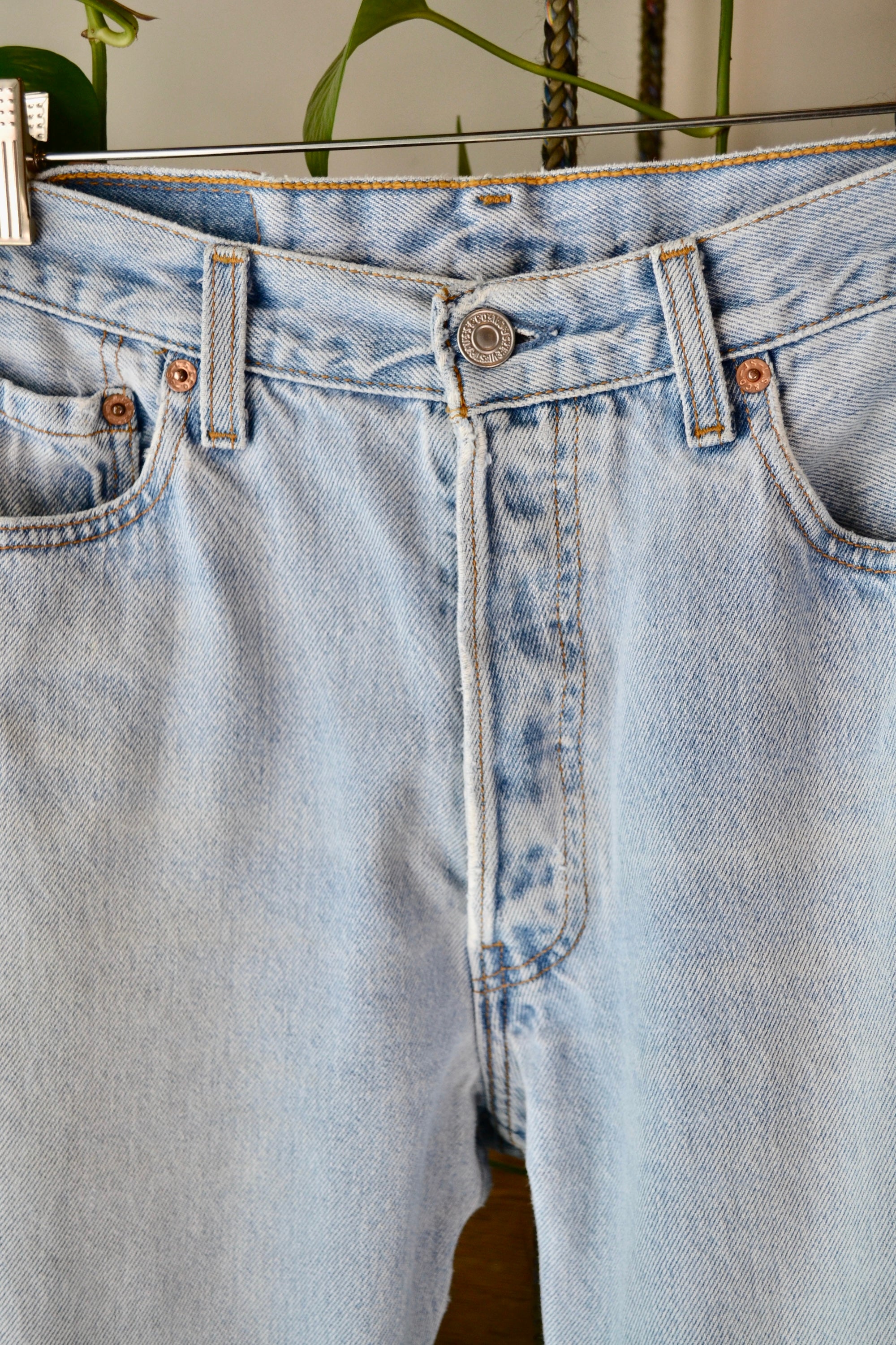 Light Wash Levi Button Fly's