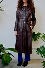 Chocolate Leather Trench