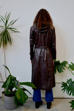 Chocolate Leather Trench