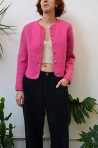 Fuchsia Boiled Wool Jacket