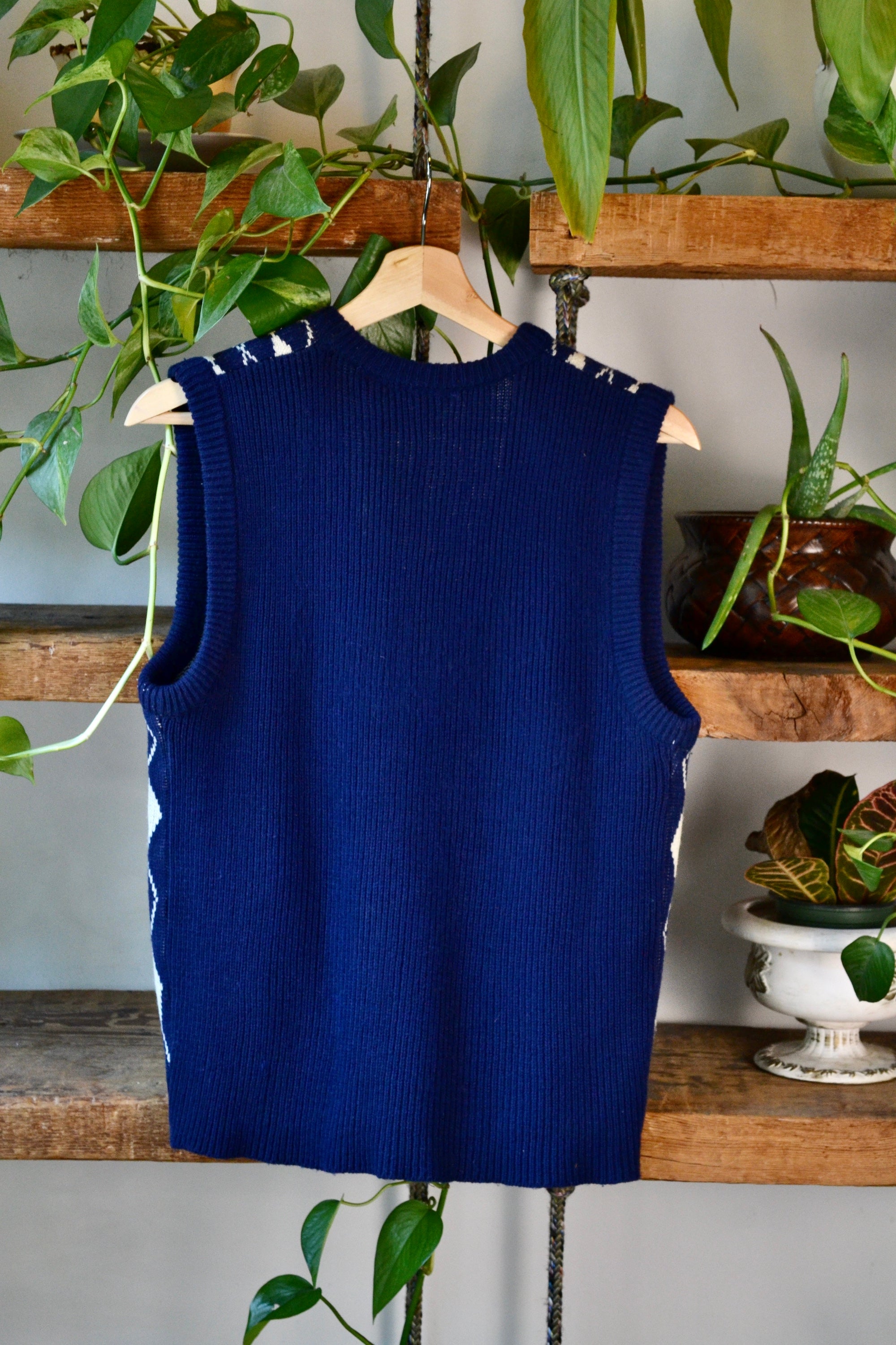 Vintage Argyle Navy Sweater Vest