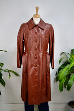 Rust Leather Trench