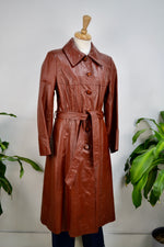 Rust Leather Trench