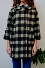 Sixties Plaid Mod Coat