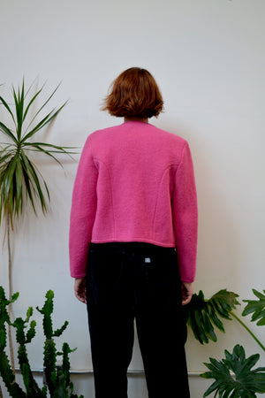 Fuchsia Boiled Wool Jacket