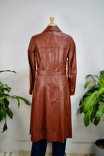 Rust Leather Trench