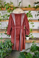 The Cool Aunt Burgundy Suede Trench