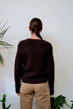 Carob Knit Zip Up