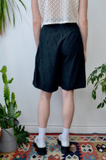 Raw Silk Trouser Shorts