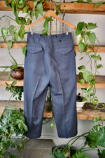 Steel Blue Wool Military/Uniform Trousers