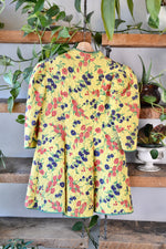 Vintage Forties Yellow Floral Quilted House Coat