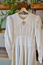 30s/40s Cream Satin Bridal Gown