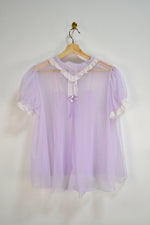 Lavender Sheer Babydoll Lingerie Top