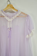 Lavender Sheer Babydoll Lingerie Top