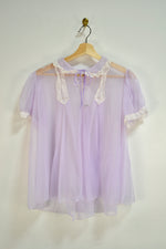 Lavender Sheer Babydoll Lingerie Top