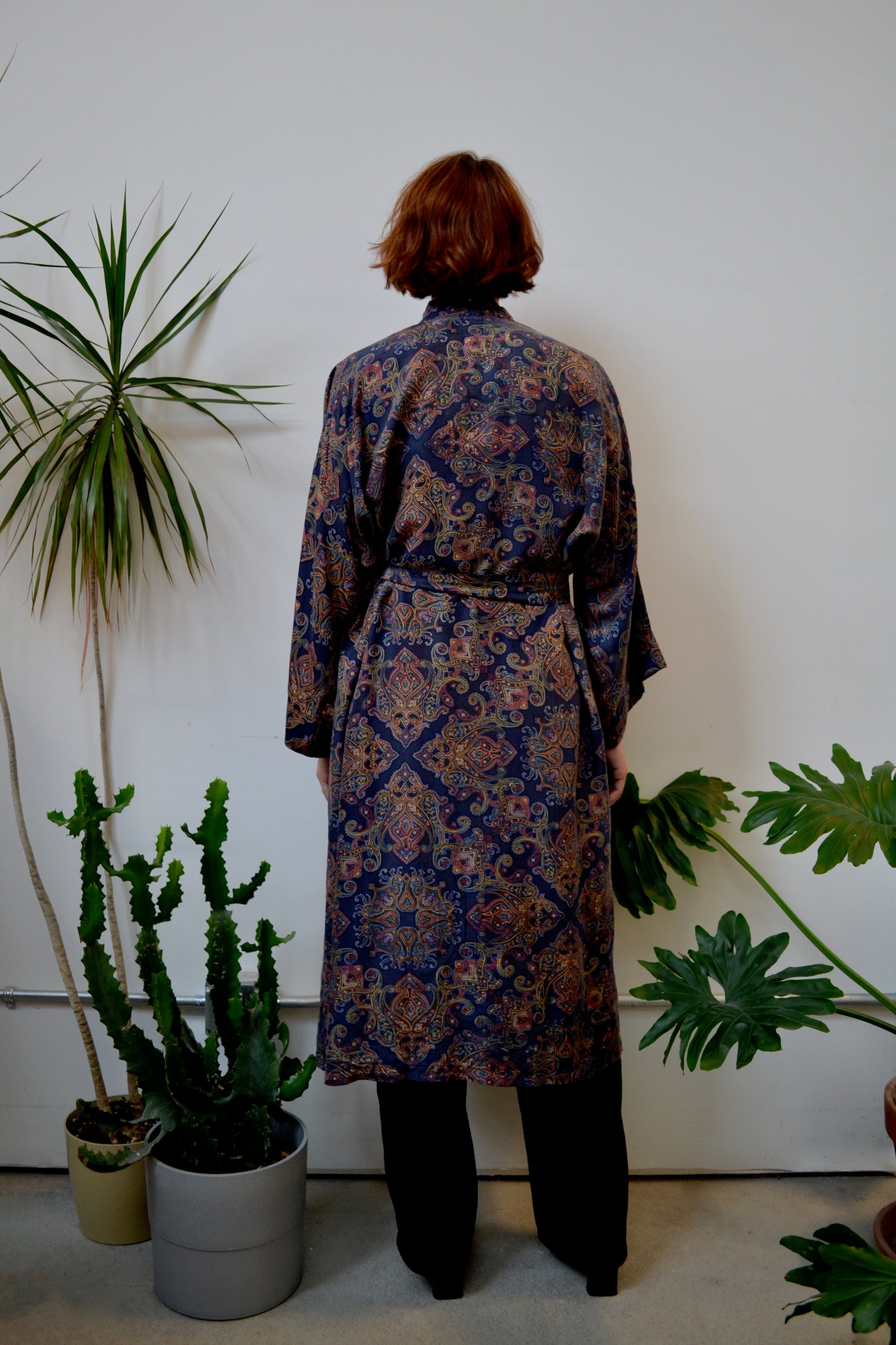 Nineties Designer Silk Robe