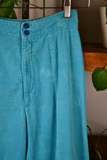 70 High Rise Ultra Wide Leg Aqua Cords