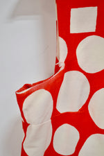Sixties Dark Orange Patterned Shift Dress